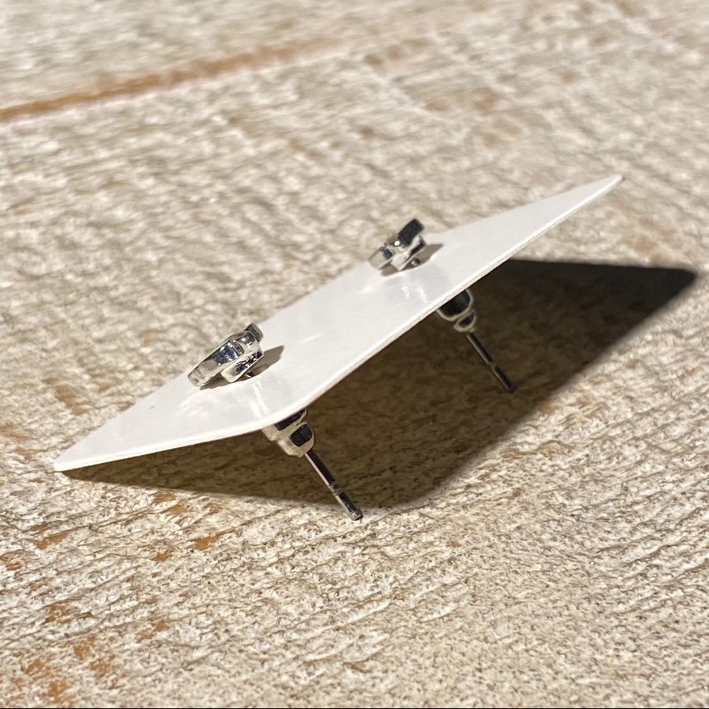 3 for $15 Green Leaf Silver Studs Earrings Posts - Picture 3 of 4